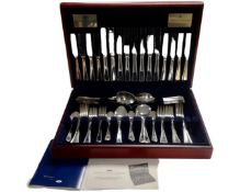 A Viners Parish collection 58 piece cutlery set in canteen.