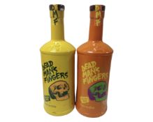 Two bottles of Dead Man's Fingers rum, Mango and Pineapple, 1.75l.