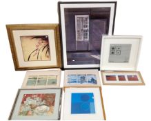 A quantity of assorted pictures including Japanese triptych panels, IKEA prints etc.