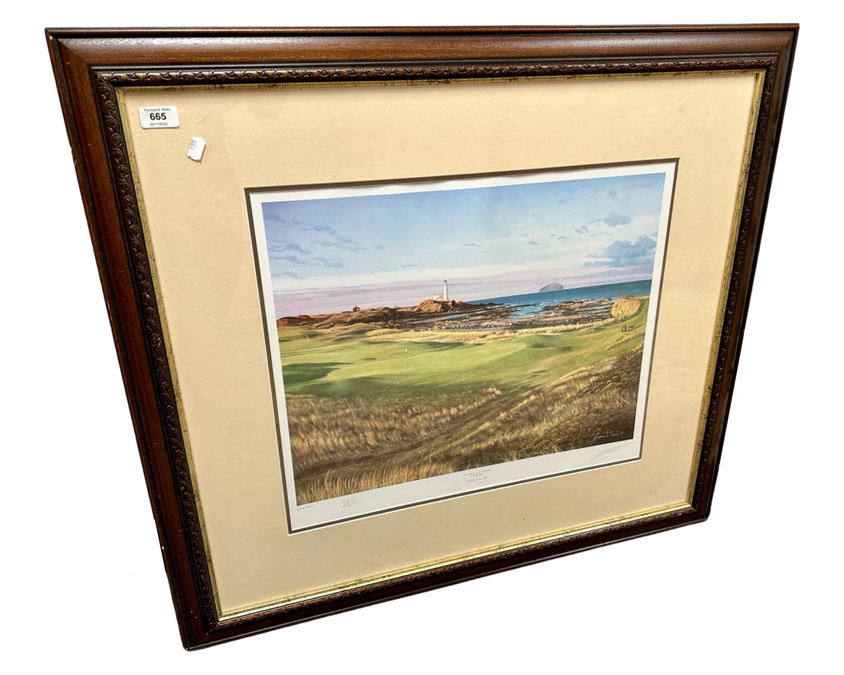 After Graheme Baxter : The Tenth Hole at Turnbury, limited edition colour print, signed in pencil,