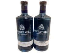 Two bottles of Whitley Neill Handcrafted Gin, Blackberry, 1.75l.