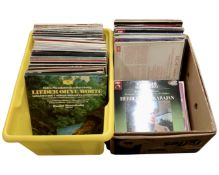 Two boxes of vinyl LP's,