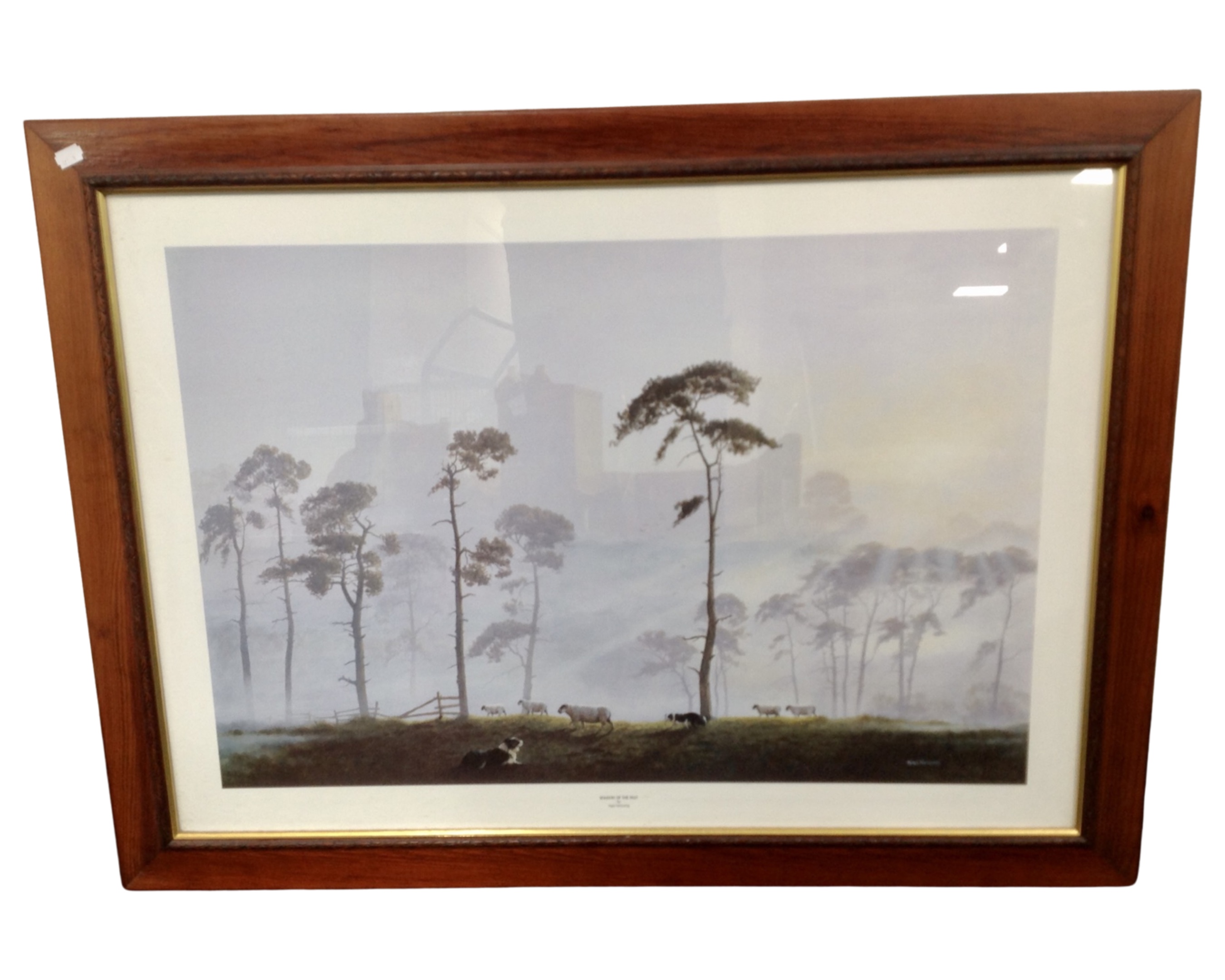 A print after Nigel Hemming : Shadow of the Past, framed.