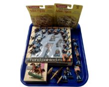 A tray containing a Britains hand-painted American Civil War soldier set,