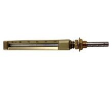 A brass steam engine thermometer.