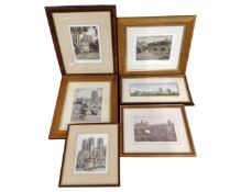 Four signed limited edition prints after Ralph Parker, scenes of Durham,