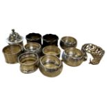 Four silver napkin rings, Chester 1911,