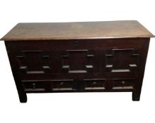 A George III oak mule chest.