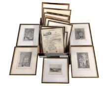 A box containing a large quantity of colour and black and white etchings including the City of
