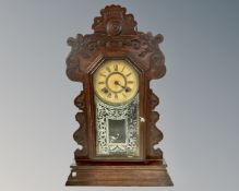 A 19th century American gingerbread clock.