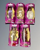 Five Exclusive Premier limited edition collector's series Bond girl dolls,