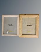 One crate containing twenty three 20 cm x 25 cm photo frames, in various finishes,