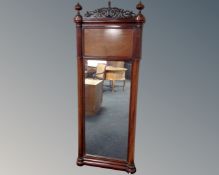 A 19th century mahogany hall mirror.