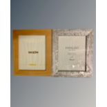 One crate containing twenty nine 20 cm x 25 cm photo frames, in various finishes,