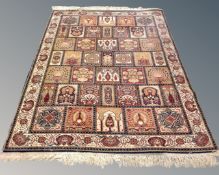 A machined Ghom design rug