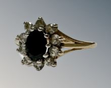 A lady's 9ct gold sapphire dress ring.