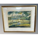 R E Lumley (Illustrator of Ladybird Books) : Windsor Castle, watercolour, 34 cm x 26 cm, signed,