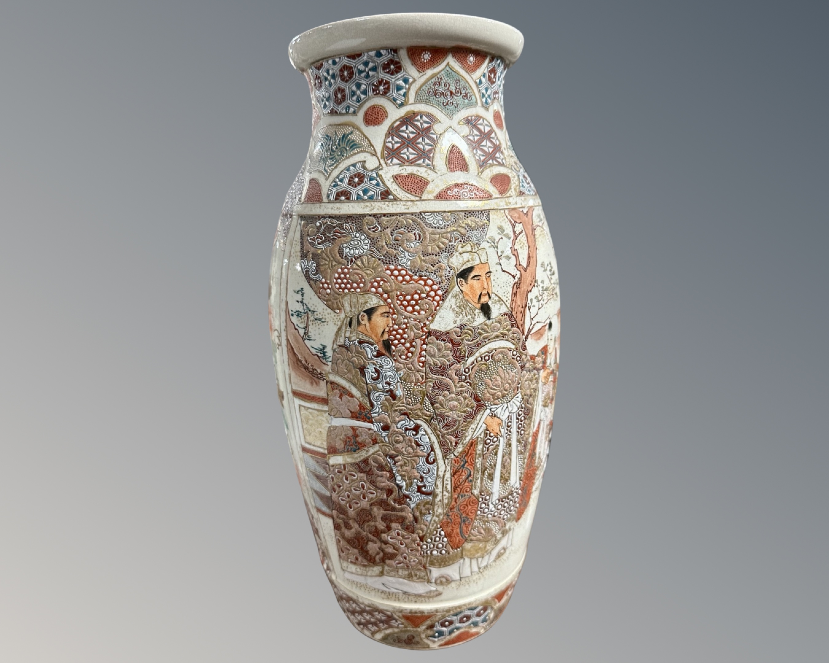 An early 20th century Japanese Satsuma vase, height 31 cm.