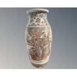 An early 20th century Japanese Satsuma vase, height 31 cm.