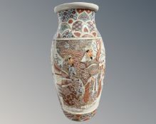 An early 20th century Japanese Satsuma vase, height 31 cm.