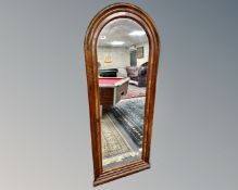A 19th century mahogany framed mirror, 166cm by 64cm.