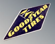 A cast iron Goodyear Tyres wall plaque.