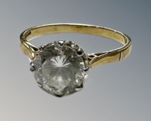 A lady's 9ct gold solitaire dress ring.