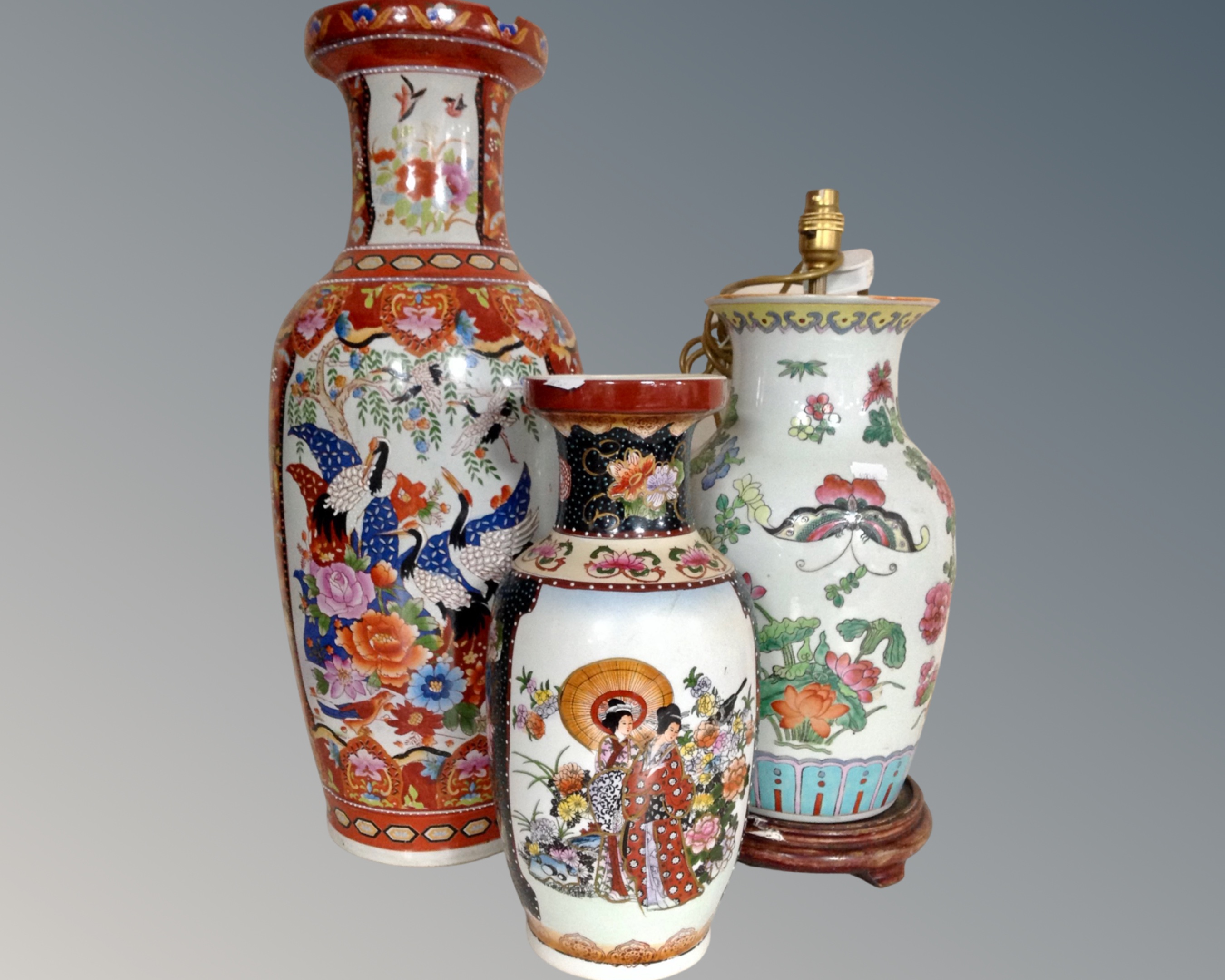 Two Japanese vases (AF), - Image 2 of 2