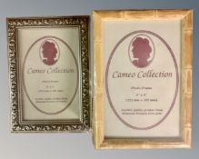 One crate containing seventy four Cameo Collection 6" x 4" photo frames, in various finishes,