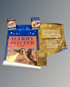 Two Harry Potter First Edition hard back books : The Deathly Hollows and The Half Blood Prince,