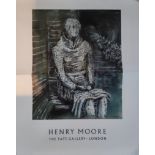 Henry Moore - Woman seated in the underground - Tate gallery poster.