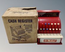 A mid 20th century St Michael tin plate cash register in box