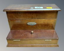 A Victorian style desk stand with pen tray