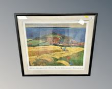 A colour exhibition poster : Paul Gauguin - The Tate Gallery, London, 60 cm x 70 cm, framed.