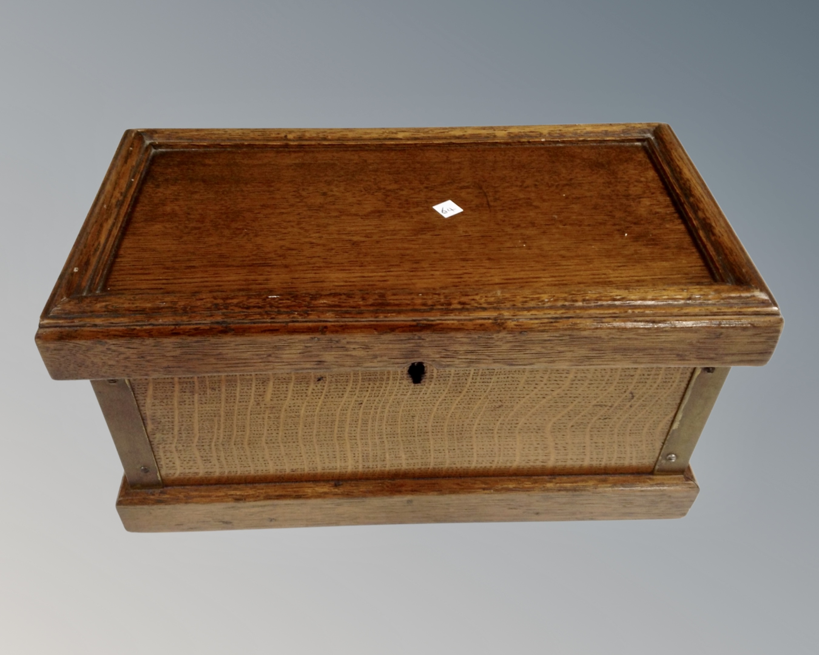 A 19th century oak table box