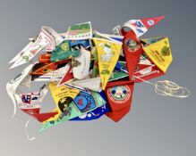 A large quantity of 1980s Camping Club pennants