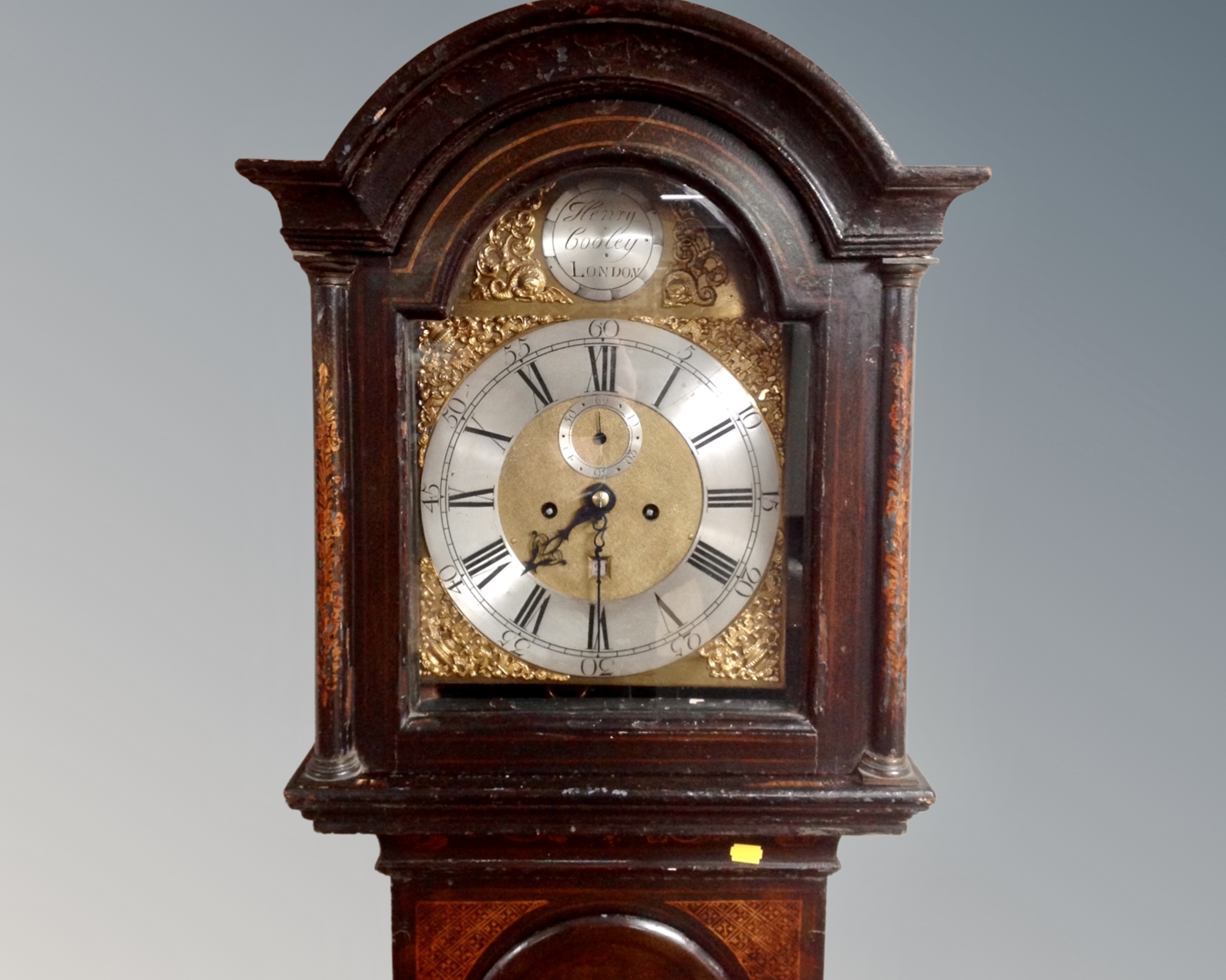 A mahogany cased Tempus Fugit granddaughter clock - Image 2 of 2