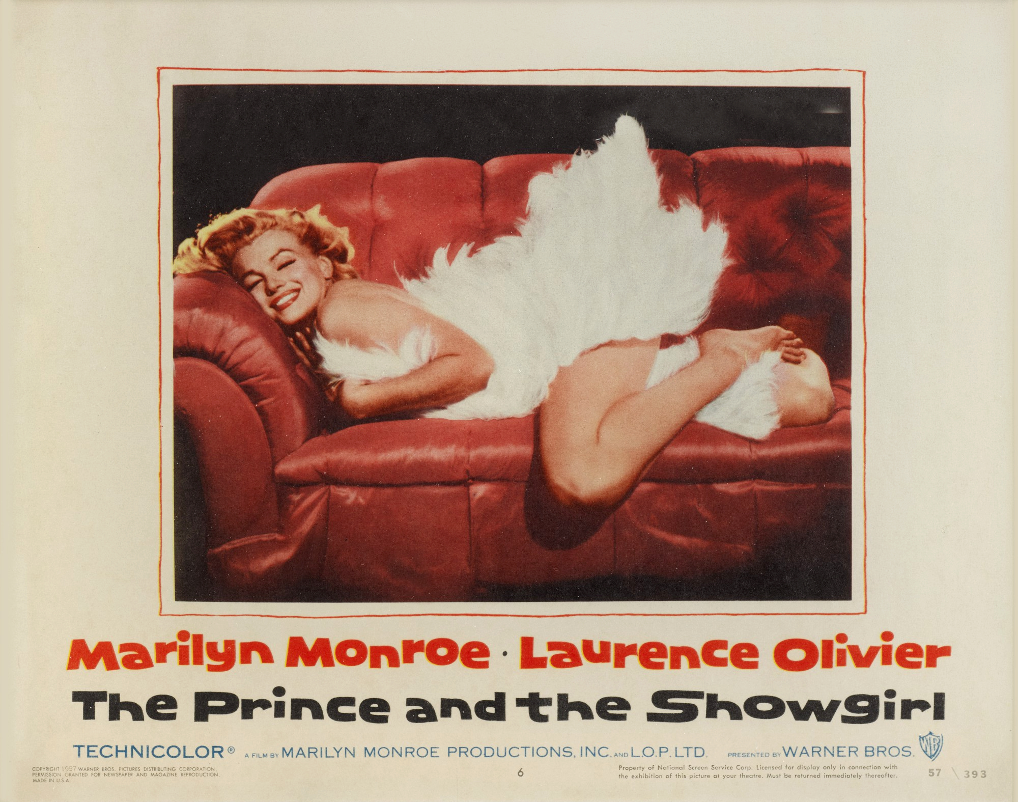 Vintage The Prince and the Showgirl lobby card (Warner Bros, 1957). Richard Avedon image.