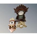 A box of 19th century Gothic mantel clock,