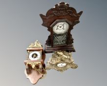 A box of 19th century Gothic mantel clock,