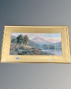 A colour print after E W Hayes - Cattle by a loch, 24 cm x 54 cm.