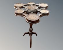 A 19th century mahogany pedestal/plant table