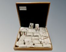 A cutlery box containing collection of Army recruitment cards