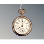 A gold plated Waltham pocket watch