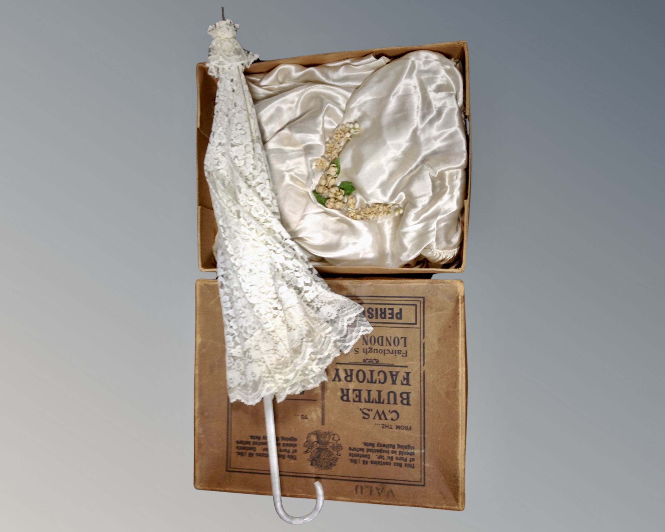 A vintage wedding dress,