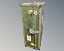 An early 20th century metal bound trunk
