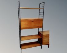 A mid 20th century teak Ladderax unit,