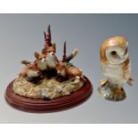 A Border Fine Arts studio figure "Young Ones, Nature's Kingdom A0725, cubs corner",