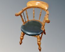 An Edwardian beech smoker's armchair