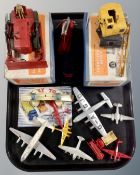 A tray of mid 20th century die cast vehicles : Coles mobile crane 571 boxed,
